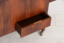 Load image into Gallery viewer, Danish Midcentury Rosewood Bar Cart by Leif Arling for Silkeborg c.1960s
