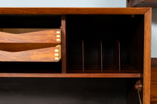 Load image into Gallery viewer, Danish Midcentury &#39;Royal System&#39; 2-Bay Rosewood Wall System Bookcase by Poul Cadovius
