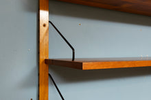 Load image into Gallery viewer, Danish Midcentury &#39;Royal System&#39; 2-Bay Teak Wall System Bookcase by Poul Cadovius
