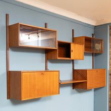 Load image into Gallery viewer, Danish Midcentury &#39;Royal System&#39; 3-Bay Wall System by Poul Cadovius c.1965
