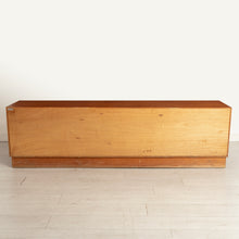 Load image into Gallery viewer, Danish Mid Century teak low sideboard with sliding doors by Clausen &amp; Son, circa 1970s
