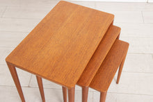 Load image into Gallery viewer, Danish Midcentury Teak Nest of 3 Tables by Severin Hansen for Haslev Mobelsnedkeri c.1960s
