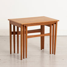 Load image into Gallery viewer, Danish Midcentury Teak Nest of 3 Tables c.1960s

