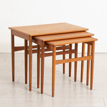 Load image into Gallery viewer, Danish Midcentury Teak Nest of 3 Tables c.1960s
