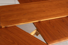Load image into Gallery viewer, Danish Midcentury Teak Round Extending Dining Table
