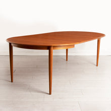 Load image into Gallery viewer, Danish Midcentury Teak Round Extending Dining Table

