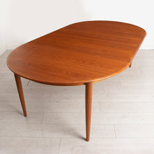 Load image into Gallery viewer, Danish Midcentury Teak Round Extending Dining Table
