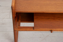 Load image into Gallery viewer, Danish Midcentury Teak Side Table with 3 Folding Nesting Tables by Illum Wikkelso c.1960s
