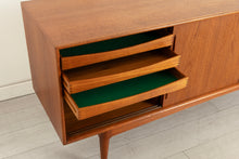 Load image into Gallery viewer, Danish Midcentury Teak Sideboard with Sliding Doors by Bernard Pedersen &amp; Son c.1960s
