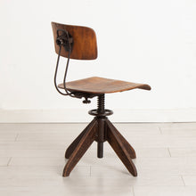 Load image into Gallery viewer, Industrial Factory Chair by Robert Wagner for Rowac Bemefa c.1950s
