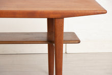 Load image into Gallery viewer, Large Midcentury Danish Teak Coffee Table with Magazine Shelf by Niels Bach c.1965
