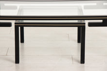 Load image into Gallery viewer, Midcentury Aluminium &amp; Glass Coffee Table with Nesting Side Table by Pierre Vandel
