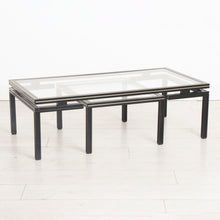 Load image into Gallery viewer, Midcentury Aluminium &amp; Glass Coffee Table with Nesting Side Table by Pierre Vandel

