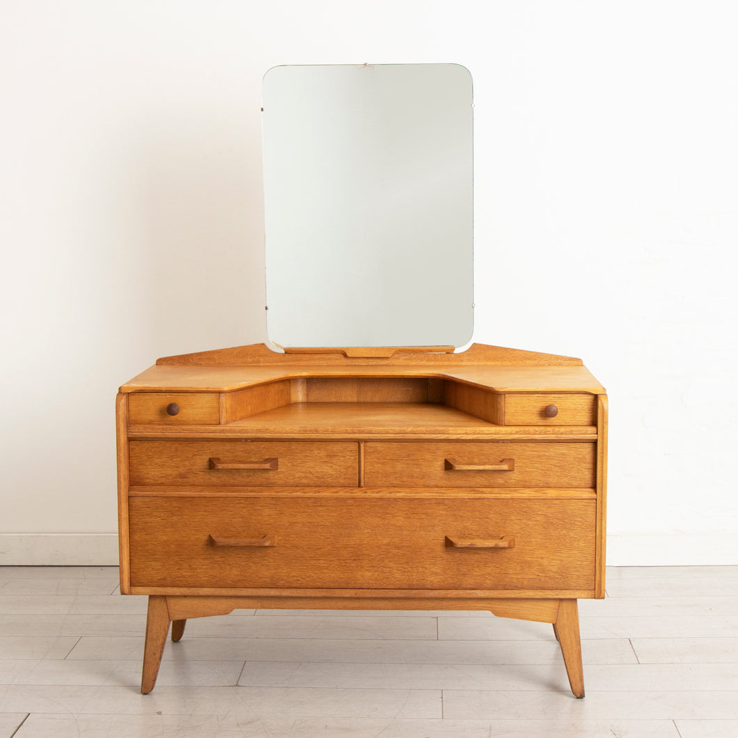 Midcentury Brandon Range Vanity Chest of Drawers with Mirror by G Plan c.1965