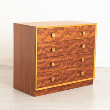 Load image into Gallery viewer, Midcentury Chest of Drawers in Mahogany with Circular Brass Handles c.1960
