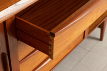 Load image into Gallery viewer, Danish Mid Century teak sideboard with tambour doors by K B Simonsen for Faarup Mobelfabrik, circa 1960s. Excellent restored condition
