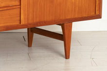 Load image into Gallery viewer, Danish Mid Century teak sideboard with tambour doors by K B Simonsen for Faarup Mobelfabrik, circa 1960s. Excellent restored condition
