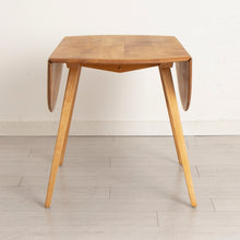 Load image into Gallery viewer, Midcentury Ercol Drop Leaf Dining Table &amp; 4 Chairs in Elm &amp; Beech c 1960s
