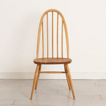 Load image into Gallery viewer, Midcentury Ercol Drop Leaf Dining Table &amp; 4 Chairs in Elm &amp; Beech c 1960s
