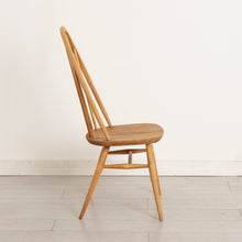 Load image into Gallery viewer, Midcentury Ercol Drop Leaf Dining Table &amp; 4 Chairs in Elm &amp; Beech c 1960s

