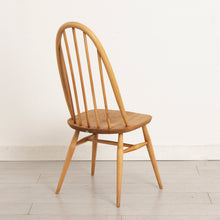 Load image into Gallery viewer, Midcentury Ercol Drop Leaf Dining Table &amp; 4 Chairs in Elm &amp; Beech c 1960s
