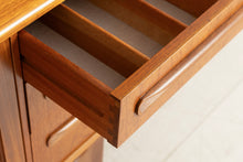 Load image into Gallery viewer, Mid Century G-plan Fresco sideboard/highboard with rattan front, circa 1960s
