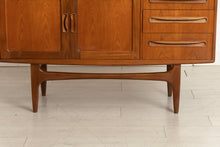 Load image into Gallery viewer, Mid Century G-plan Fresco sideboard/highboard with rattan front, circa 1960s
