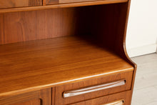 Load image into Gallery viewer, Mid Century G-plan Fresco sideboard/highboard with rattan front, circa 1960s
