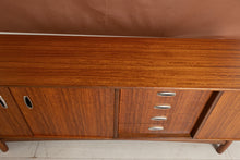 Load image into Gallery viewer, Mid Century G-plan sideboard in tola with metal handles by Victor Wilkins, circa 1960s
