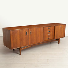 Load image into Gallery viewer, Mid Century G-plan sideboard in tola with metal handles by Victor Wilkins, circa 1960s
