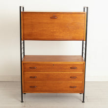 Load image into Gallery viewer, Mid Century Ladderax single bay modular teak bookcase system, circa 1960s
