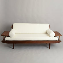 Load image into Gallery viewer, Midcentury Living Room Suite in Afromosia &amp; White Boucle by Toothill c.1965
