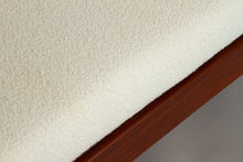 Load image into Gallery viewer, Midcentury Living Room Suite in Afromosia &amp; White Boucle by Toothill c.1965
