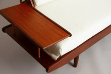 Load image into Gallery viewer, Midcentury Living Room Suite in Afromosia &amp; White Boucle by Toothill c.1965
