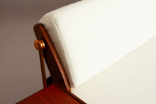 Load image into Gallery viewer, Midcentury Living Room Suite in Afromosia &amp; White Boucle by Toothill c.1965
