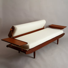 Load image into Gallery viewer, Midcentury Living Room Suite in Afromosia &amp; White Boucle by Toothill c.1965
