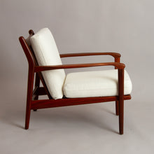 Load image into Gallery viewer, Midcentury Living Room Suite in Afromosia &amp; White Boucle by Toothill c.1965
