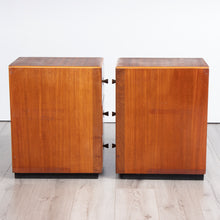 Load image into Gallery viewer, Midcentury Mahogany Bedside Tables with 3 Drawers c.1960s
