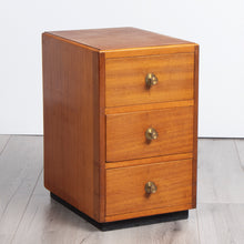 Load image into Gallery viewer, Midcentury Mahogany Bedside Tables with 3 Drawers c.1960s
