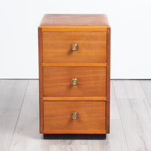 Load image into Gallery viewer, Midcentury Mahogany Bedside Tables with 3 Drawers c.1960s
