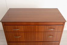 Load image into Gallery viewer, Midcentury Mahogany Chest of Drawers with Brass Handles c.1960
