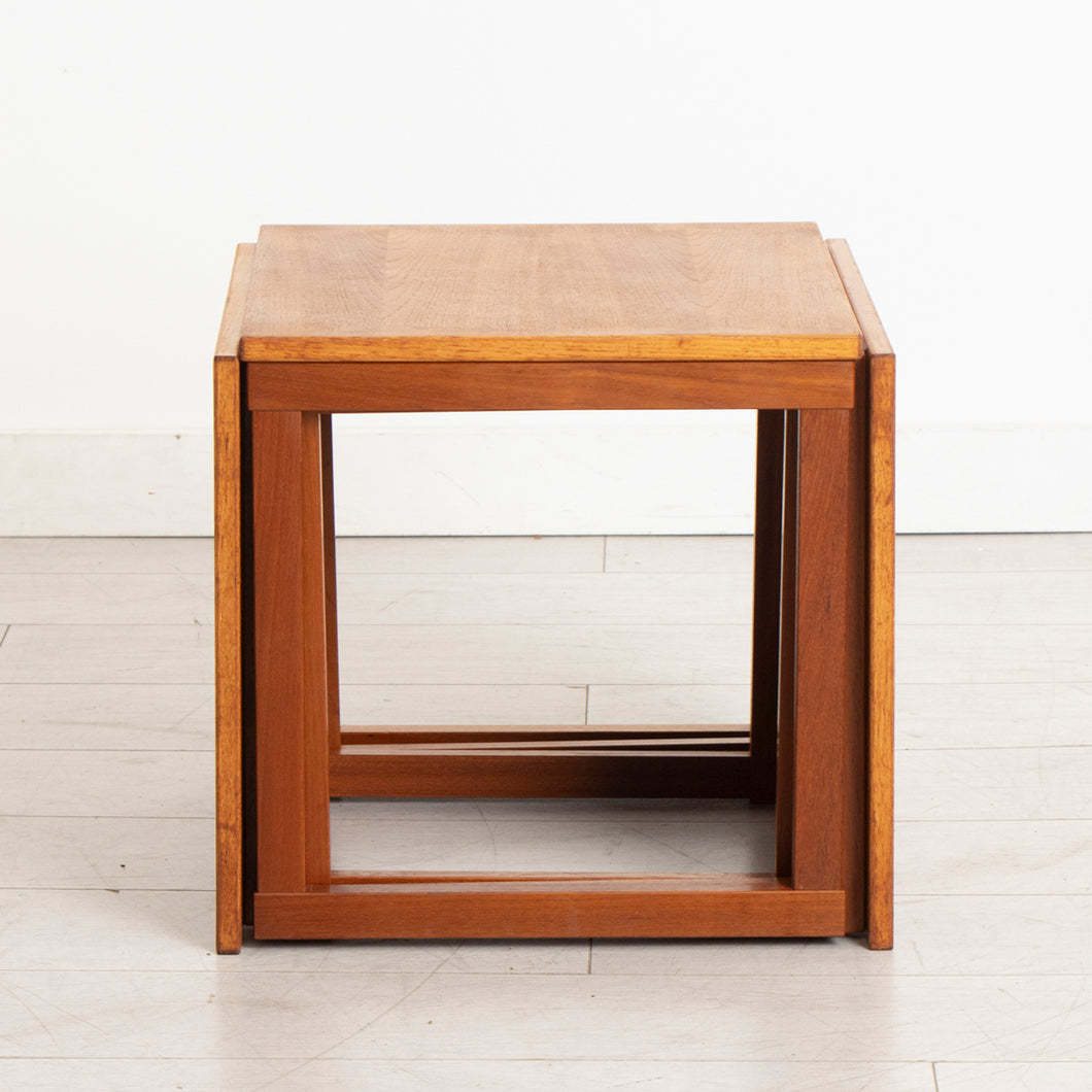 Midcentury Modell 33 'Cube' Teak Nest of Tables by Kai Kristiansen for Vildbjerg Møbelfabrik c.1960