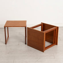 Load image into Gallery viewer, Midcentury Modell 33 &#39;Cube&#39; Teak Nest of Tables by Kai Kristiansen for Vildbjerg Møbelfabrik c.1960
