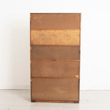 Load image into Gallery viewer, Midcentury Modular Walnut Bookcase with Sliding Glass Doors by Minty, Oxford c.1960s
