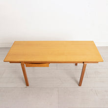 Load image into Gallery viewer, Midcentury Oak Coffee Table with Pull Out Tray &amp; Drawer
