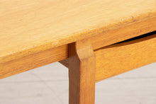Load image into Gallery viewer, Midcentury Oak Coffee Table with Pull Out Tray &amp; Drawer
