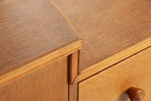 Load image into Gallery viewer, Midcentury Oak Vanity Chest of Drawers by Palatial c.1960
