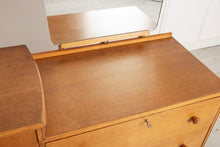 Load image into Gallery viewer, Midcentury Oak Vanity Chest of Drawers by Palatial c.1960

