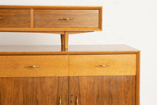 Load image into Gallery viewer, Midcentury Oak &amp; Walnut Sideboard with removable top section c.1960s
