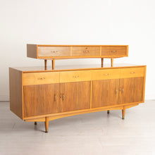 Load image into Gallery viewer, Midcentury Oak &amp; Walnut Sideboard with removable top section c.1960s
